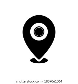 Illustration vector graphic of pin location icon. Concept flat design. Perfect for icon, poster, banner, web, label, sign, symbol, card, template, password, private, etc.