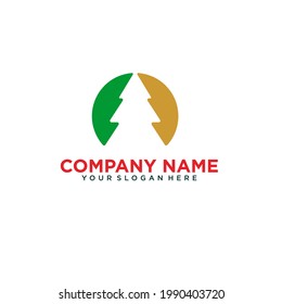 Gráfico vectorial de ilustración para logotipo de pino