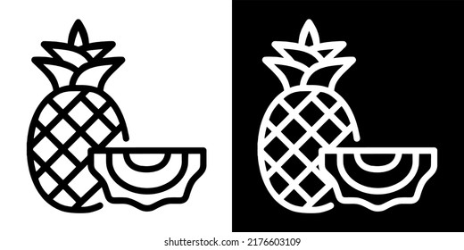 Illustration Vector Graphic of pineapple fruit, fruit icon