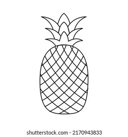 Illustration vector graphic of pineapple line art.
Suitable for coloring page.