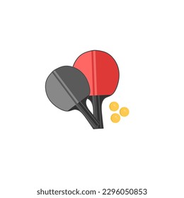 Illustration vector graphic of pingpong bet with white background