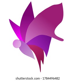 Illustration Vector Graphic of Pink Magenta Butterfly