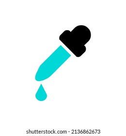 Gráfico vectorial de ilustración de pipeta. Concepto de diseño plano. Perfecto para ícono, afiche, banner, web, etiqueta, signo, símbolo, logotipo, tarjeta, plantilla, aplicación, etc.