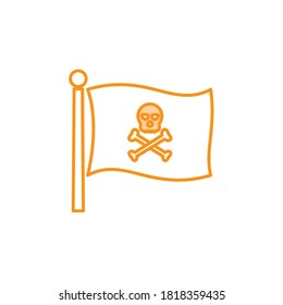 Illustration Vector graphic of pirate icon. Fit for pirates flag, adventure, danger etc.