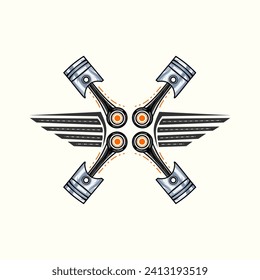 Illustration vector graphic of piston icon