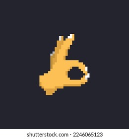 illustration vector graphic of pixel art hand , good for your project and game.