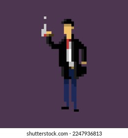 Vektorgrafik von Pixelart-Zeichen, gut für Ihr Projekt und Ihr Spiel