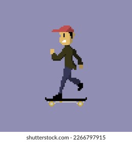 illustration vector graphic of pixel art character, good for your project and game.