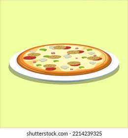 Gráfico vectorial de ilustración de pizza