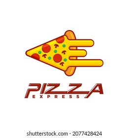 Illustration Vector Graphic Of Pizza Logo, Pizza Express Logo. 