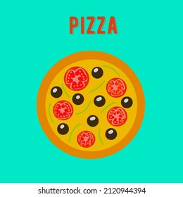 Vektorgrafik von Pizza. perfekt für Pizza-Restaurant-Logo