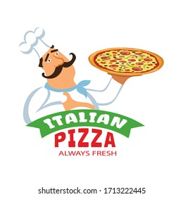 illustration vector graphic of pizza restaurant logo