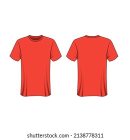 illustration vector  graphic for plain red t-shirt