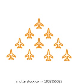 Ilustración Gráfico vectorial del icono de formación del plan