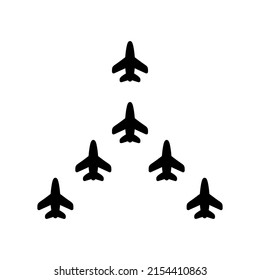 Illustration Vector Graphic Of Plane Formation Icon Template