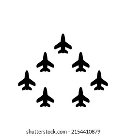 Illustration Vector Graphic Of Plane Formation Icon Template