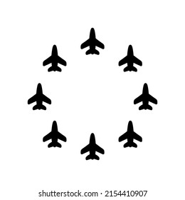 Illustration Vector Graphic Of Plane Formation Icon Template