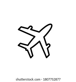 Ilustración Gráfico vectorial del icono de plano. Apto para avión, aeropuerto, carga, avión, etc.