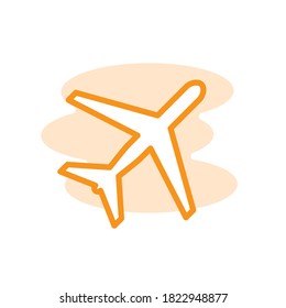 Illustration Vector graphic of plane icon. Fit for flight, transport, airliner, airport, sky etc.