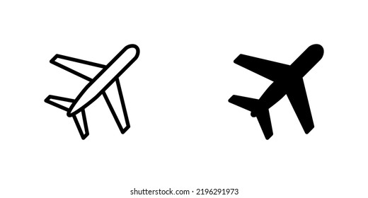 Ilustración Gráfico vectorial del icono de plano. Apto para el tráfico, público, pasajero, etc.