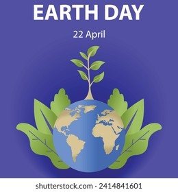 illustration vector graphic of Planet Earth is covered with trees, showing green leaves, perfect for international day, earth day, celebrate, greeting card, etc.