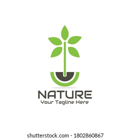 illustration vector graphic of plant logo with five leaves, perfect for nature logo, ecology, bio, tree, plant, health, care, etc
