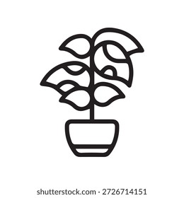 Ilustración Vector gráfico de Planta en la ilustración de la olla