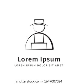 Ilustración vectorial gráfico de los plantadores. Plantilla de logotipo para empresas agrícolas perfecta