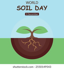 ilustração vetor gráfico de plantas crescer em solo fértil, perfeito para o dia internacional, dia mundial do solo, comemorar, cartão de saudação, etc.