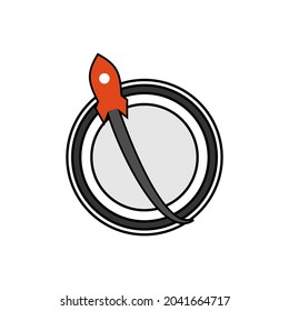 Ilustración Gráfica vectorial del logotipo de aplicación de placa. Perfecto para la empresa de alimentos