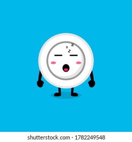 Illustration vector graphic of plate cartoon character