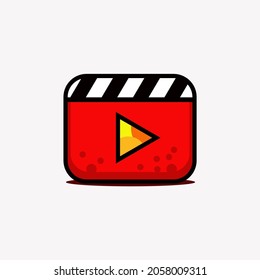 illustration vector graphic of play video icon kawaii. Play Video premium vector. Perfect for your product, 