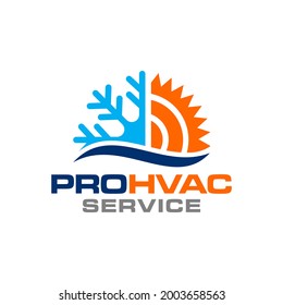 Illustration vector graphic of plumbing, heating, and cooling service logo design template