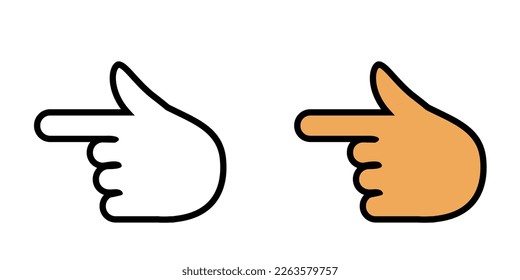 Illustration Vector Graphic of Point, left, hand gestures Icon