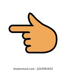 Illustration Vector Graphic of Point, left, hand gestures Icon