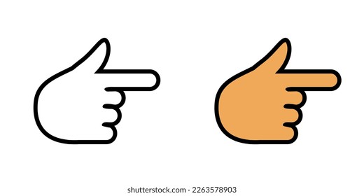 Illustration Vector Graphic of Point, right, hand gestures Icon