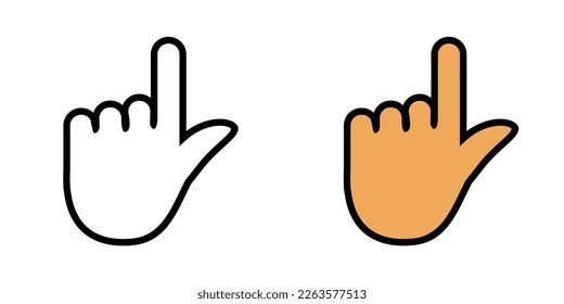 Illustration Vector Graphic of Point, up, hand gestures Icon