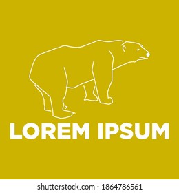 illustration vector graphic of polar bear fit for symbol or logo