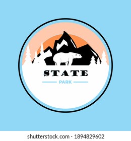 ilustración vectorial gráfico del oso polar adecuado para logotipo o icono