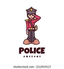 Illustration vector graphic of Police, good for logo design