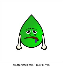illustration vector graphic of polluted water, good for presentation nature effect and good for education