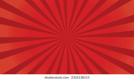 Illustration Vector Graphic Pop Art Red Bright Red Rays Comic Background