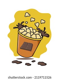 Illustration vector graphic of Popcorn Chocolate