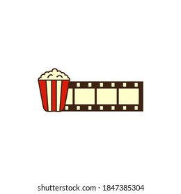 Illustration Vector Graphic of Popcorn Film Logo