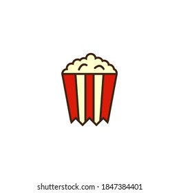 Illustration Vector Graphic of Popcorn Ticket Logo