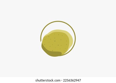 Illustration vector graphic of potato in circle. Good for icon or logo