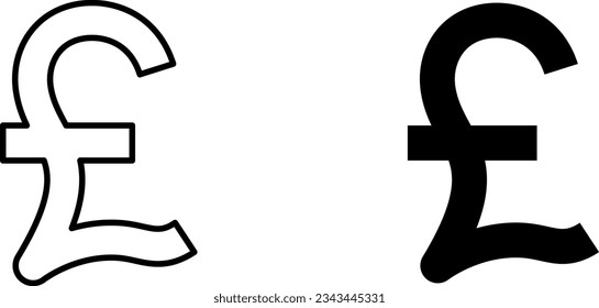 Illustration Vector Graphic of  Pound Sterling Currency icon