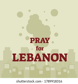 Illustration Vector graphic of Pray for Lebanon