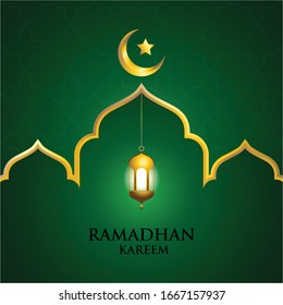 illustration vector graphic of premium luxury background Ramadhan Kareem perfect for social media posts like Instagram