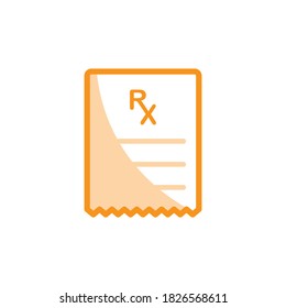 Illustration Vector graphic of prescription icon. Fit for doctor, drug, illness, hospital etc.